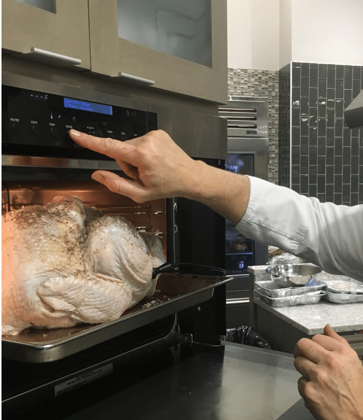 25 turkey fits with room to space in the steam microwave